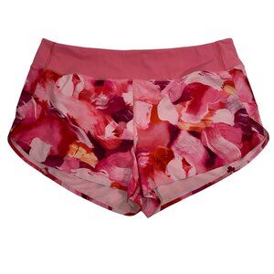 Athleta Run with it printed 3.5” short running shorts women’s XL pink abstract